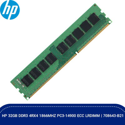 HP 32GB DDR3 4RX4 1866Mhz PC3 14900 ECC LRDIMM 708643 B21 2 1 قیمت و مشخصات فنی رم سرور اچ پی HP 32GB DDR3 4RX4 1866Mhz PC3-14900 ECC LRDIMM | 708643-B21